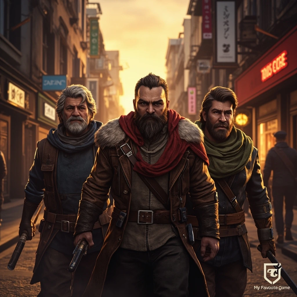 Hub artwork for a party-based CRPG